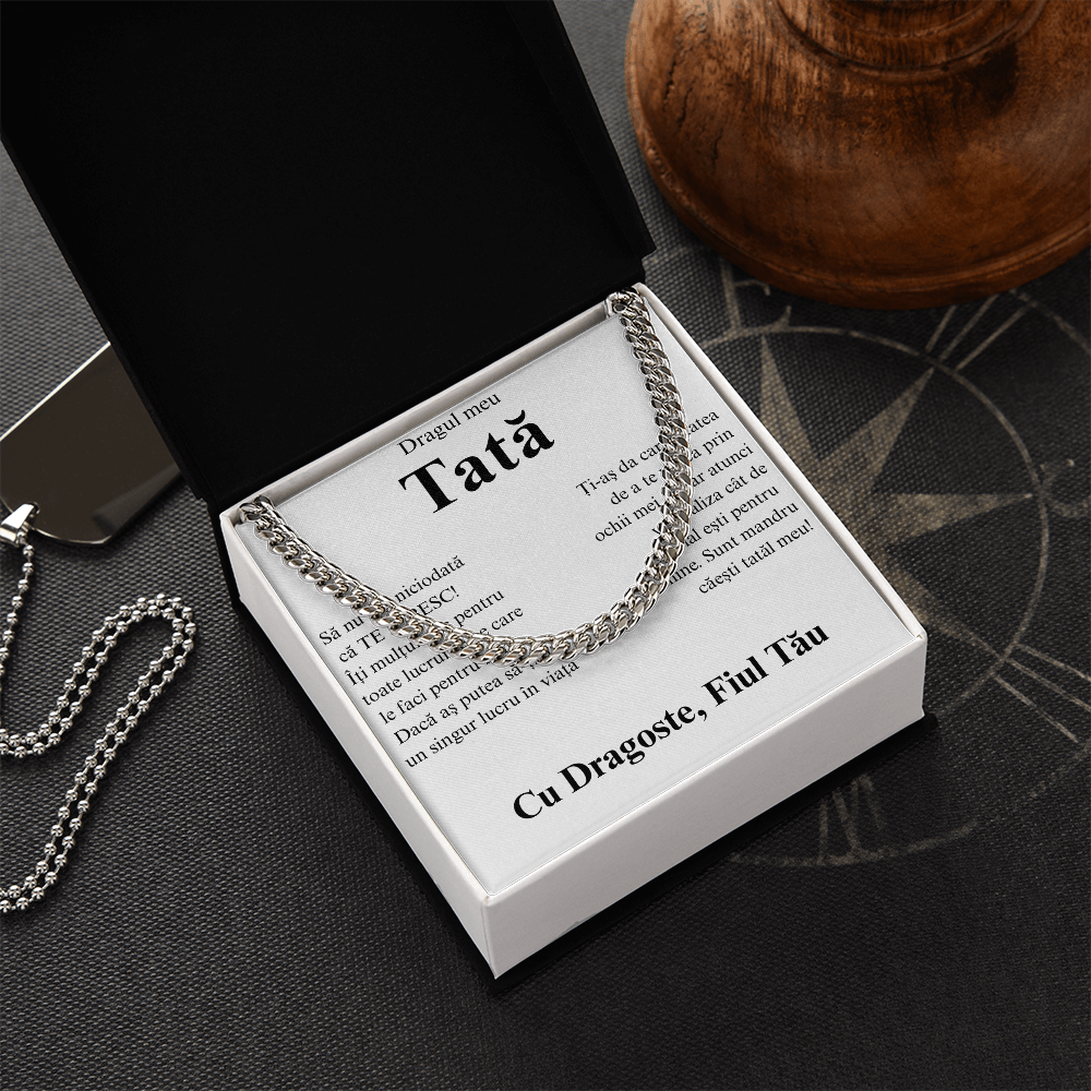 Cadou pentru  tatal - Lantisor Cuban link