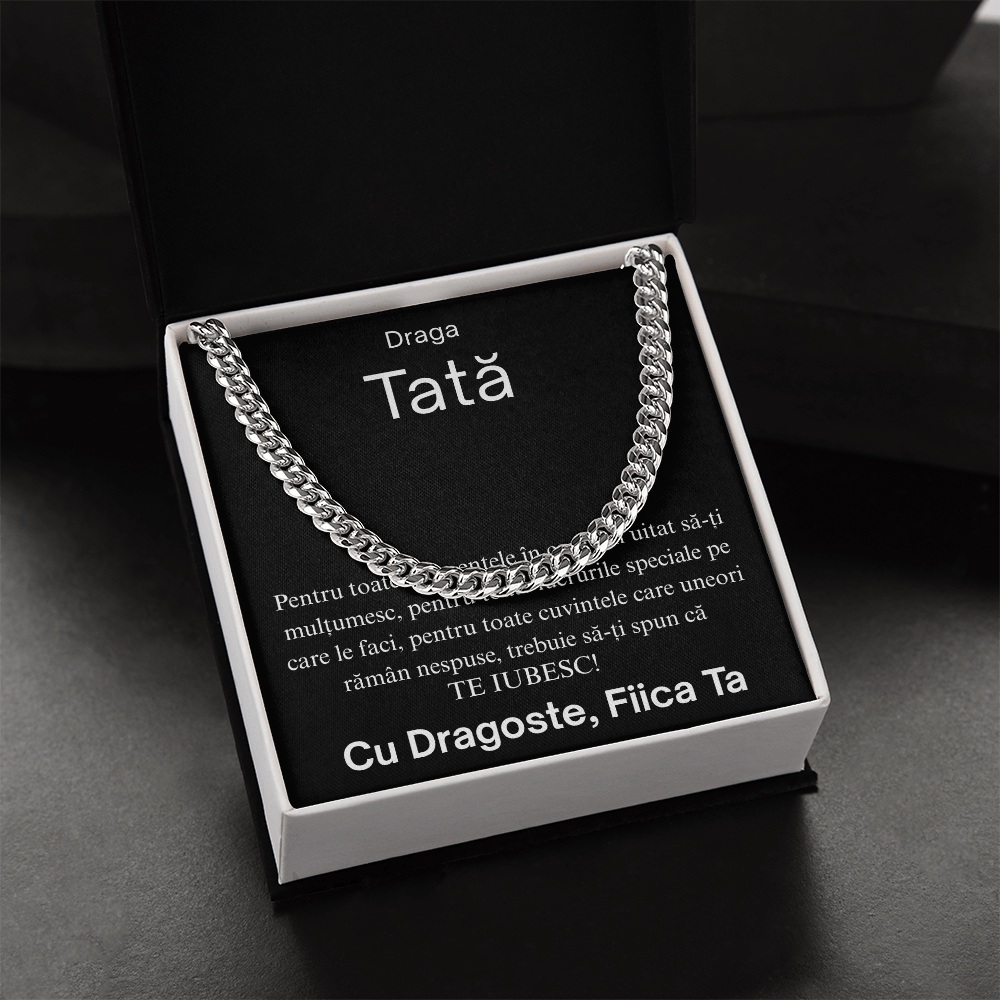 Cadou pentru  Iubitul meu tata - Lantisor Cuban link