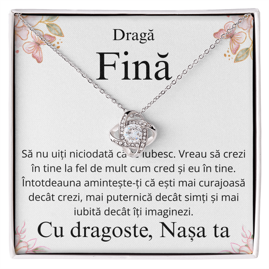 Cadou pentru draga mea fina  - Colier Love Knot