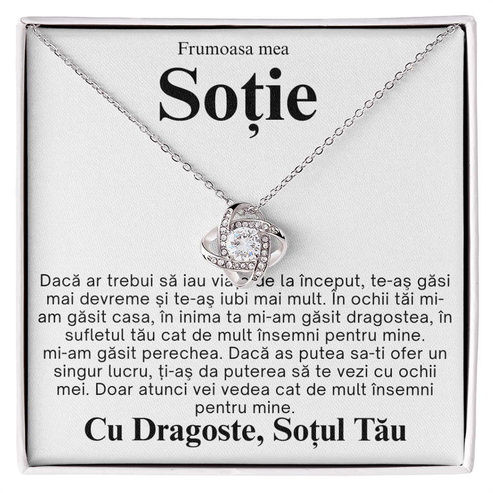 Frumoasa Mea Sotie – Colier Love Knot