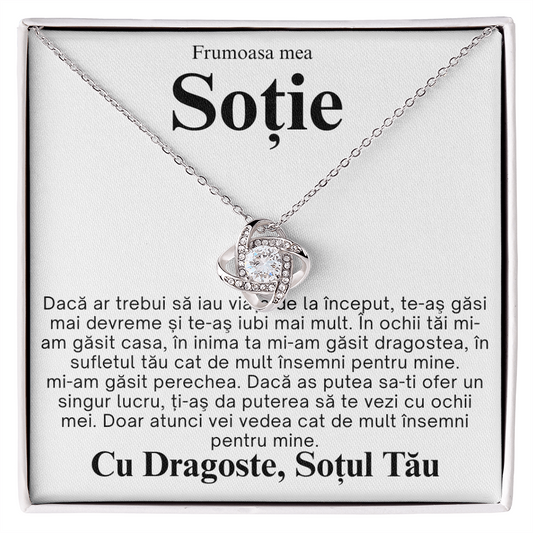 Frumoasa Mea Sotie – Colier Love Knot