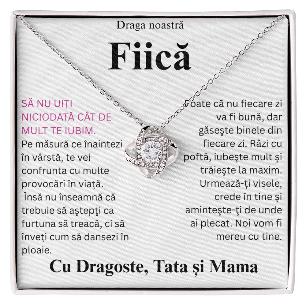 Cadou pentru fiica mea   – Colier Love Knot