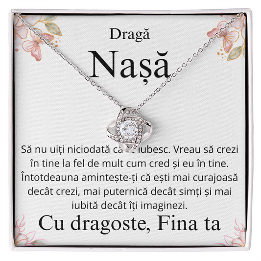 Cadou pentru draga mea nasa  - Colier Love Knot