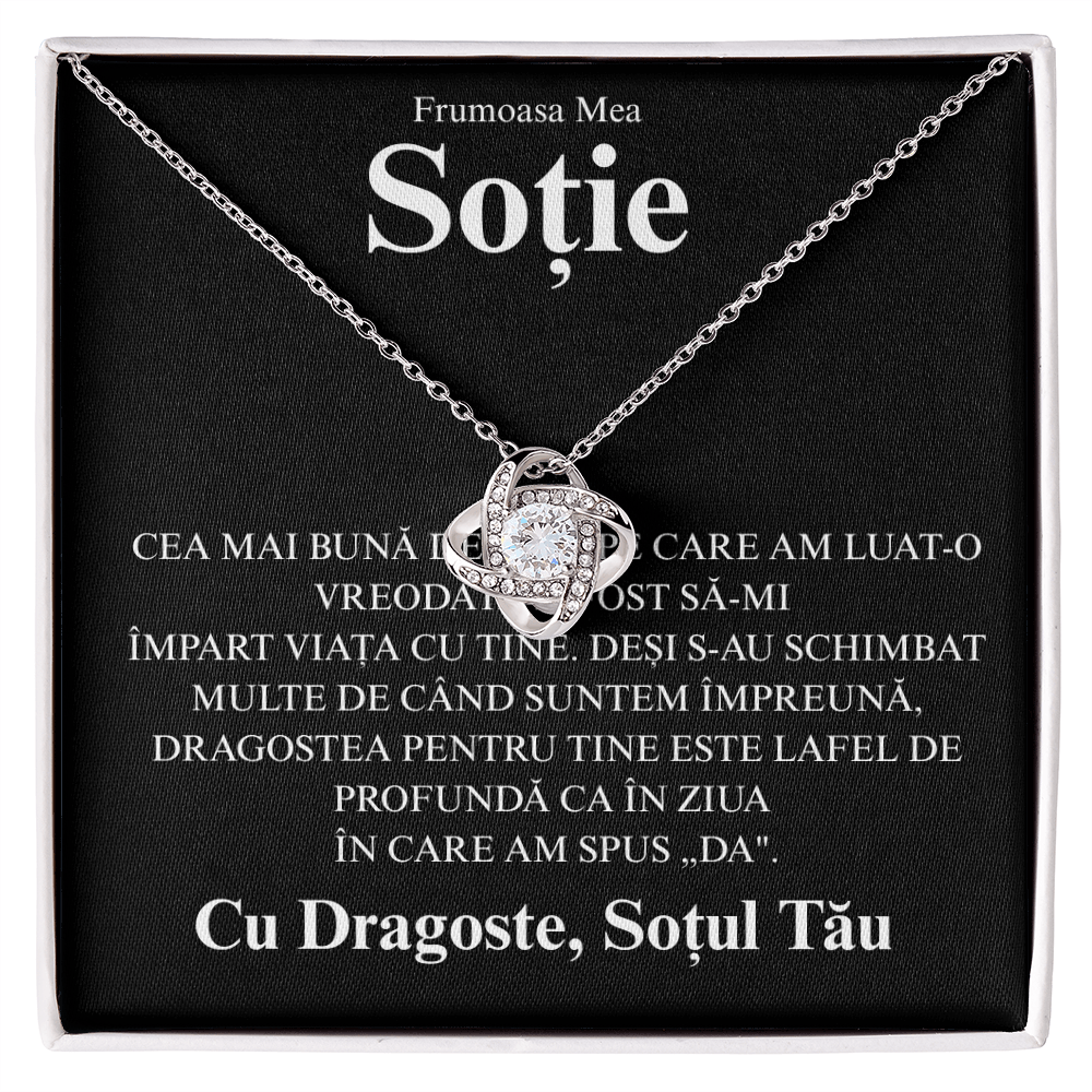 Cadou pentru Frumoasa Mea Sotie – Colier Love Knot