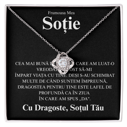 Cadou pentru Frumoasa Mea Sotie – Colier Love Knot