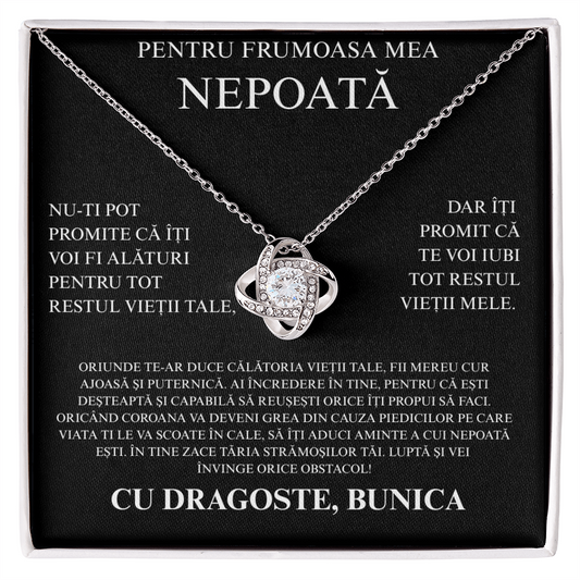 Cadou pentru nepoata  mea  - Colier Love knot