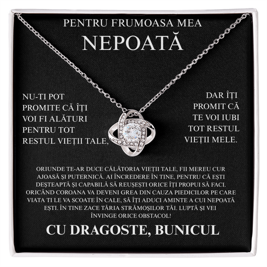 Cadou pentru nepoata  mea  - Colier Love knot