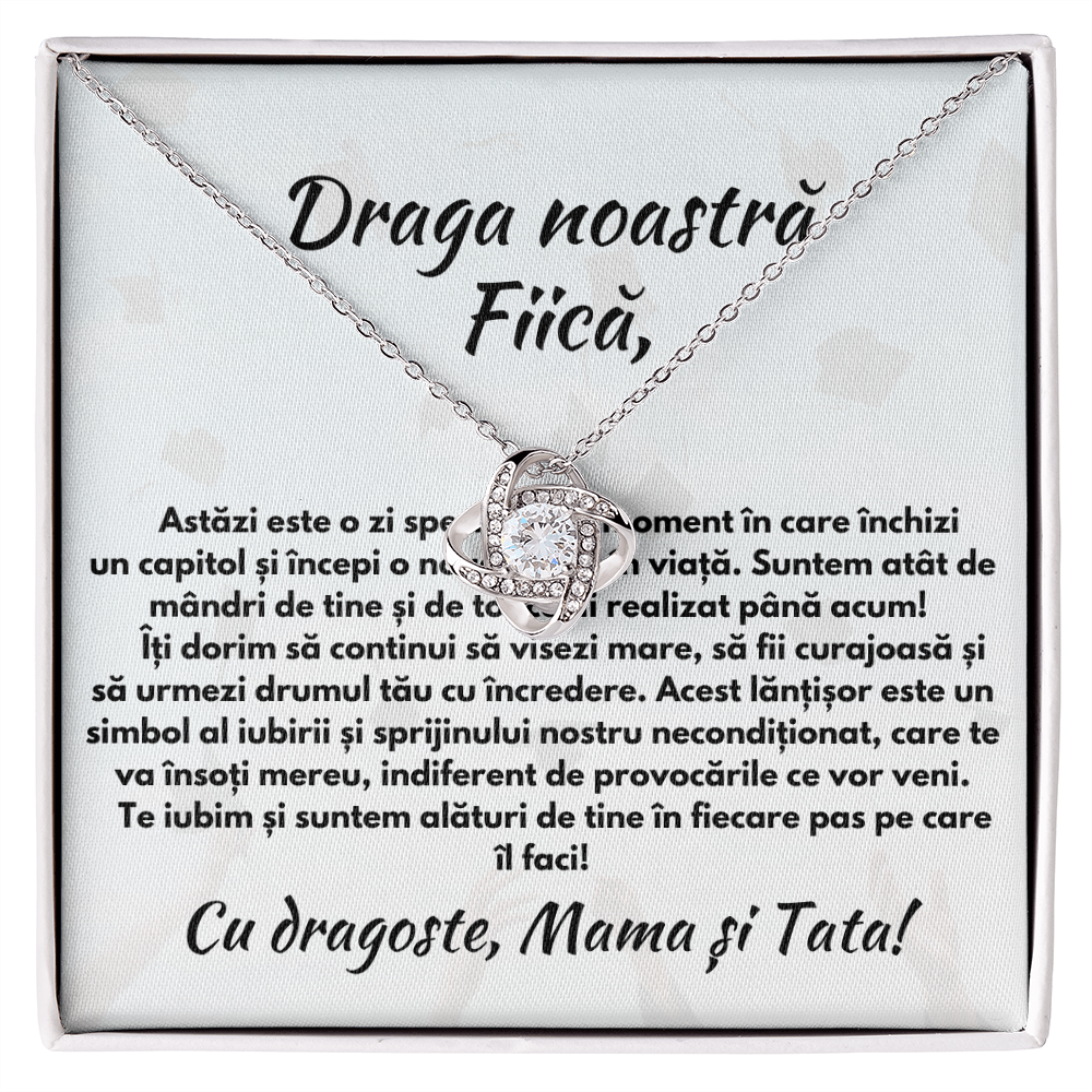 Cadou Fiică - lănțișor Nodul Iubirii
