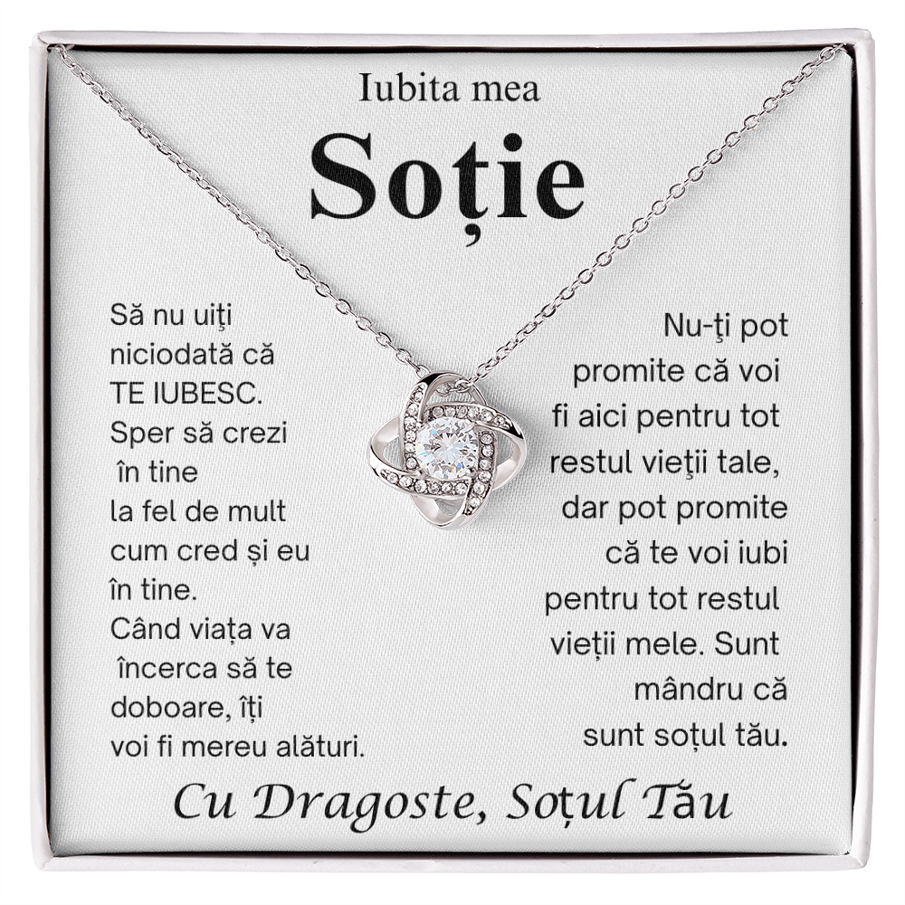 Cadou pentru  Sotie mea  – Colier Love Knot