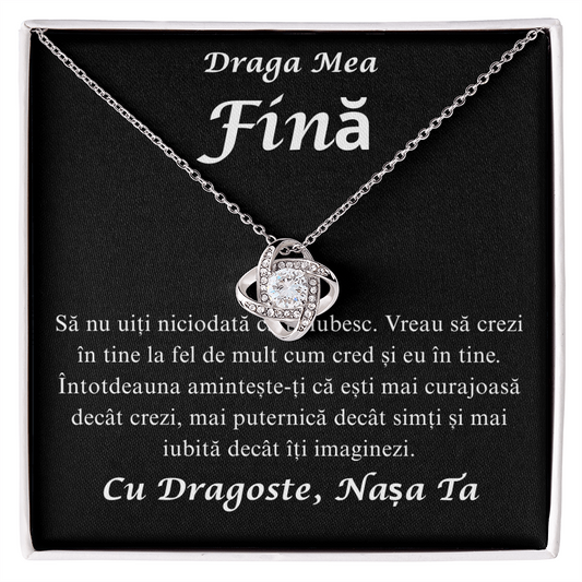 Cadou pentru fina mea  draga  - Colier Love Knot