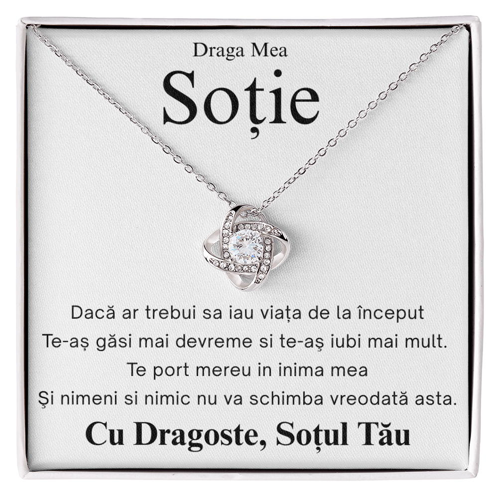 Cadou pentru Frumoasa Mea Sotie – Colier Love Knot