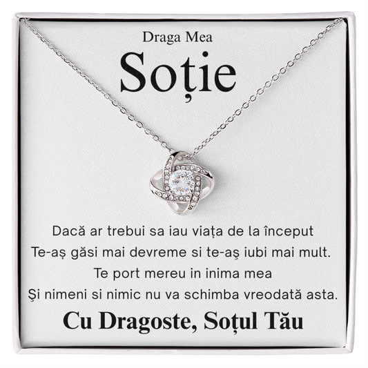Cadou pentru Frumoasa Mea Sotie – Colier Love Knot