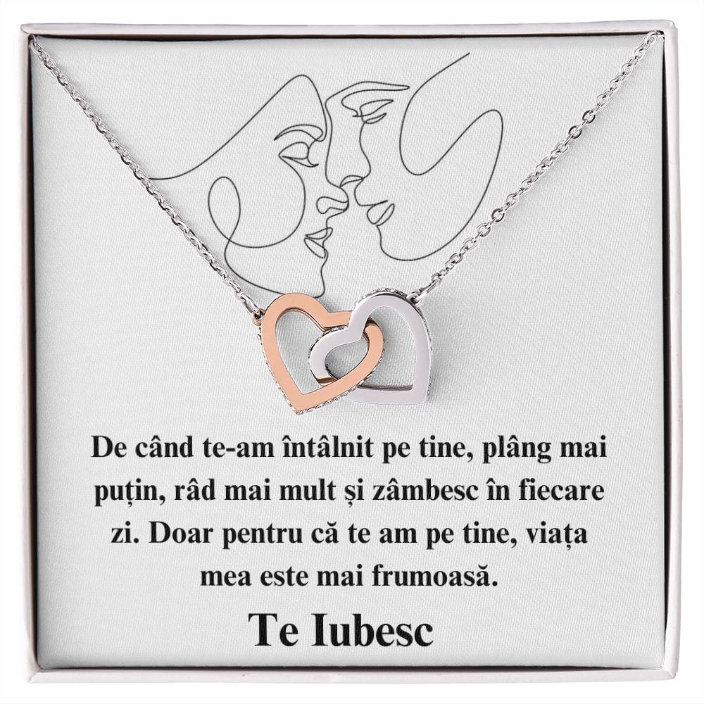 Pentru al meu Suflet Pereche - Colier Inimi pereche
