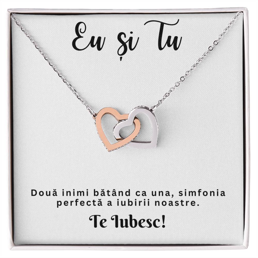 Eu și Tu - Colier Inimi Pereche
