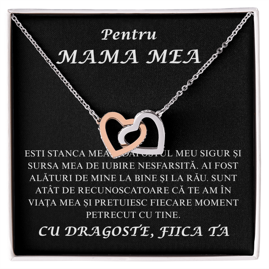 Cadou pentru Mama - Colier Inimi Pereche