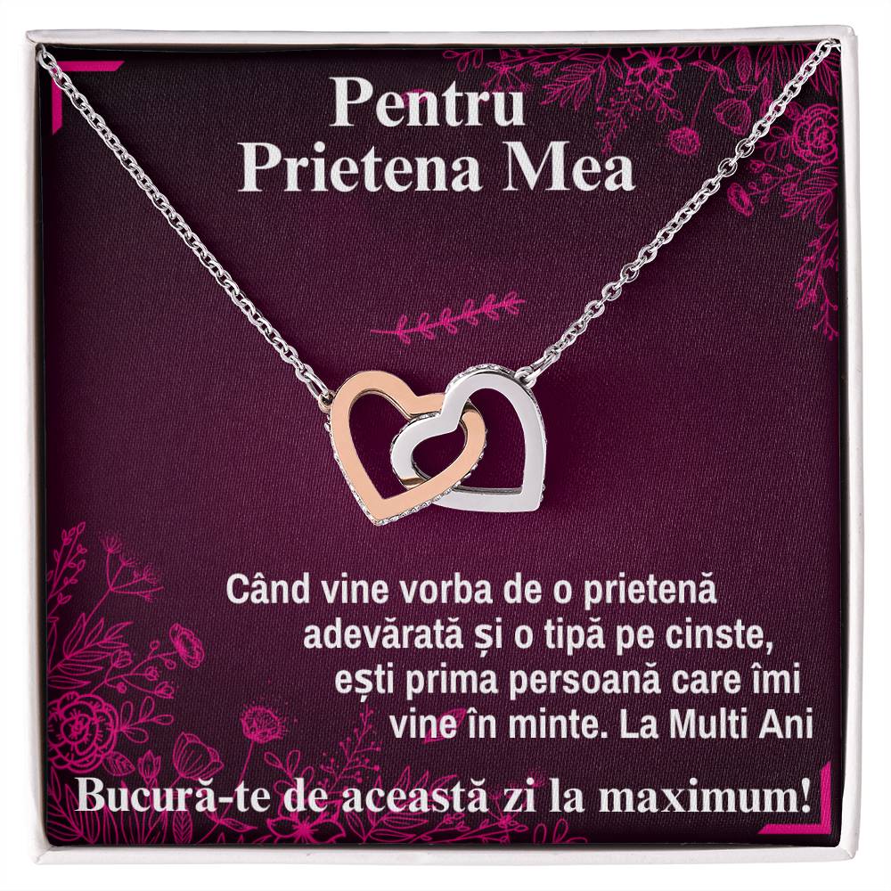 Pentru Prietena Mea - Colier Inimi Pereche
