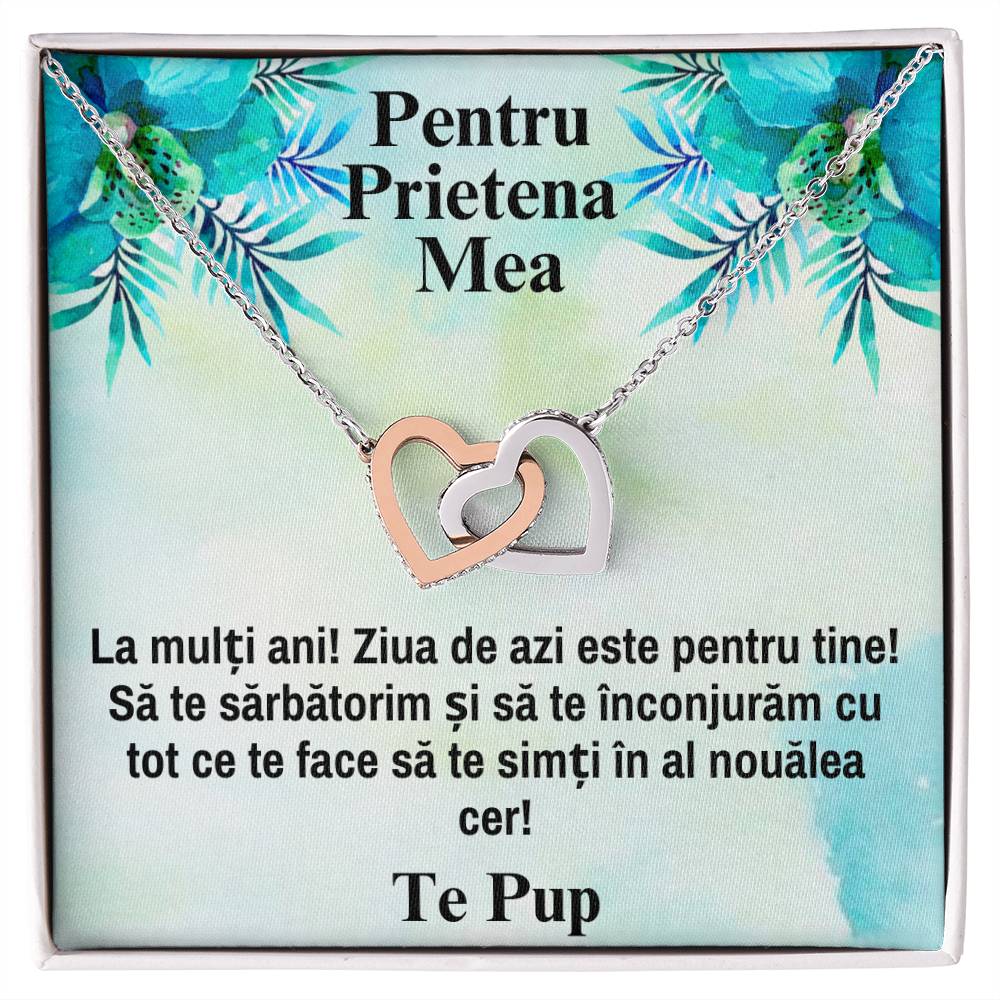 Pentru Cea Mai Buna Prietena - Colier Inimi Pereche