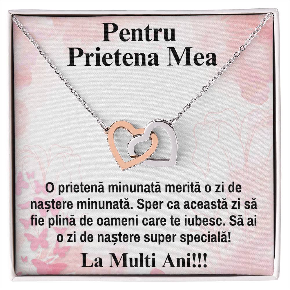 Pentru Prietena Mea - Colier Inimi Pereche