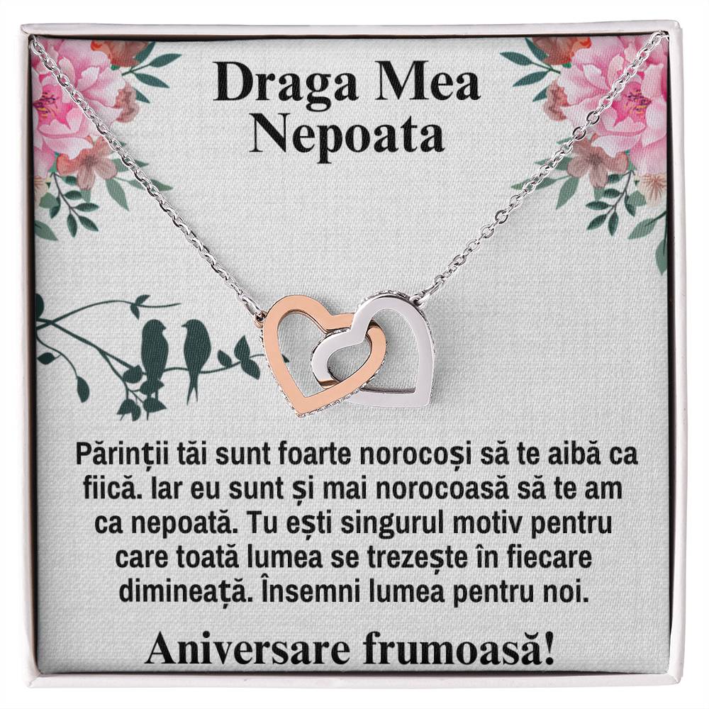 Scumpa Mea Nepoata – Colier Inimi Pereche