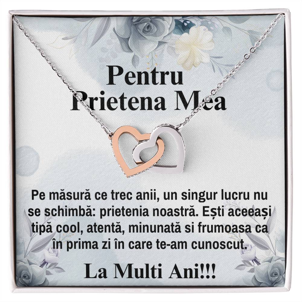 Pentru A Mea Prietena - Colier Inimi Pereche