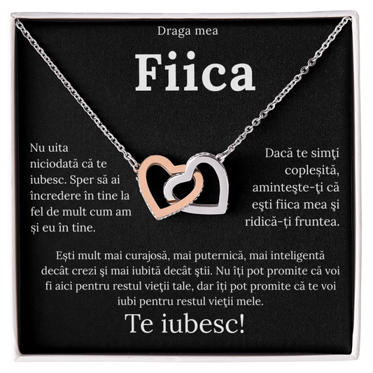 Cadou pentru fiica mea   – Colier  Inimi pereche
