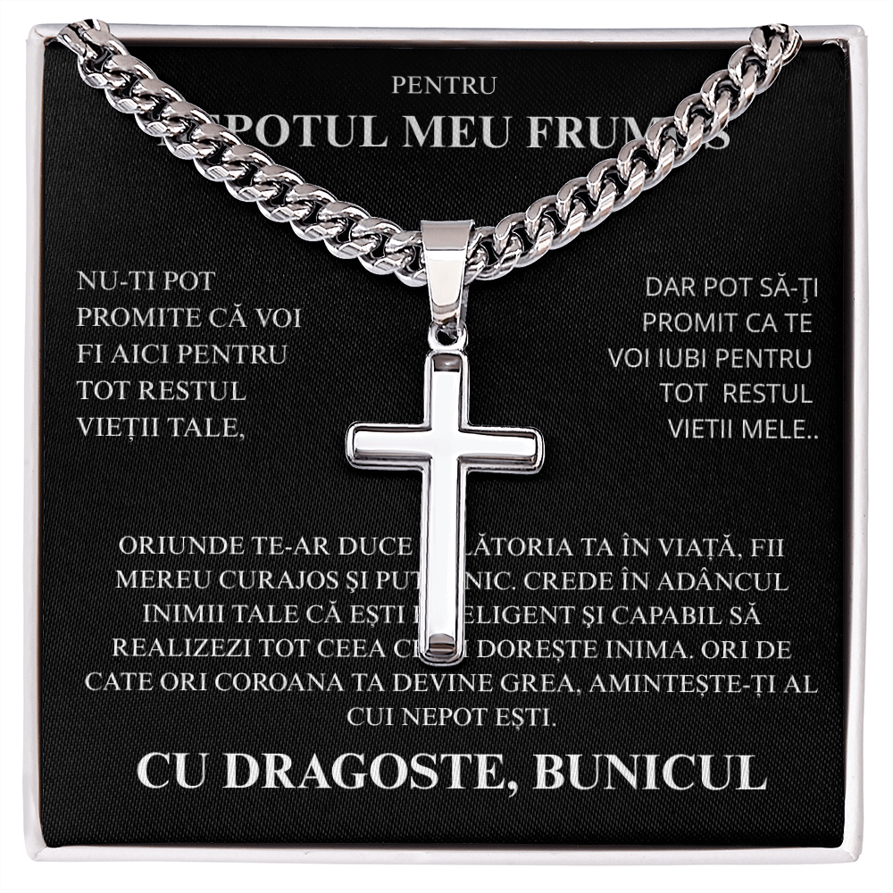 Cadou Pentru Nepotul  Meu- Lănțișor Cruce