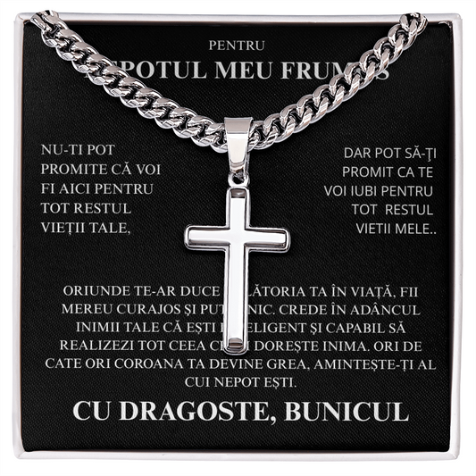 Cadou Pentru Nepotul  Meu- Lănțișor Cruce