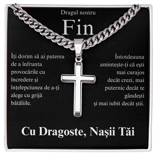 Cadou Pentru  finul meu  drag - Lănțișor Cruce