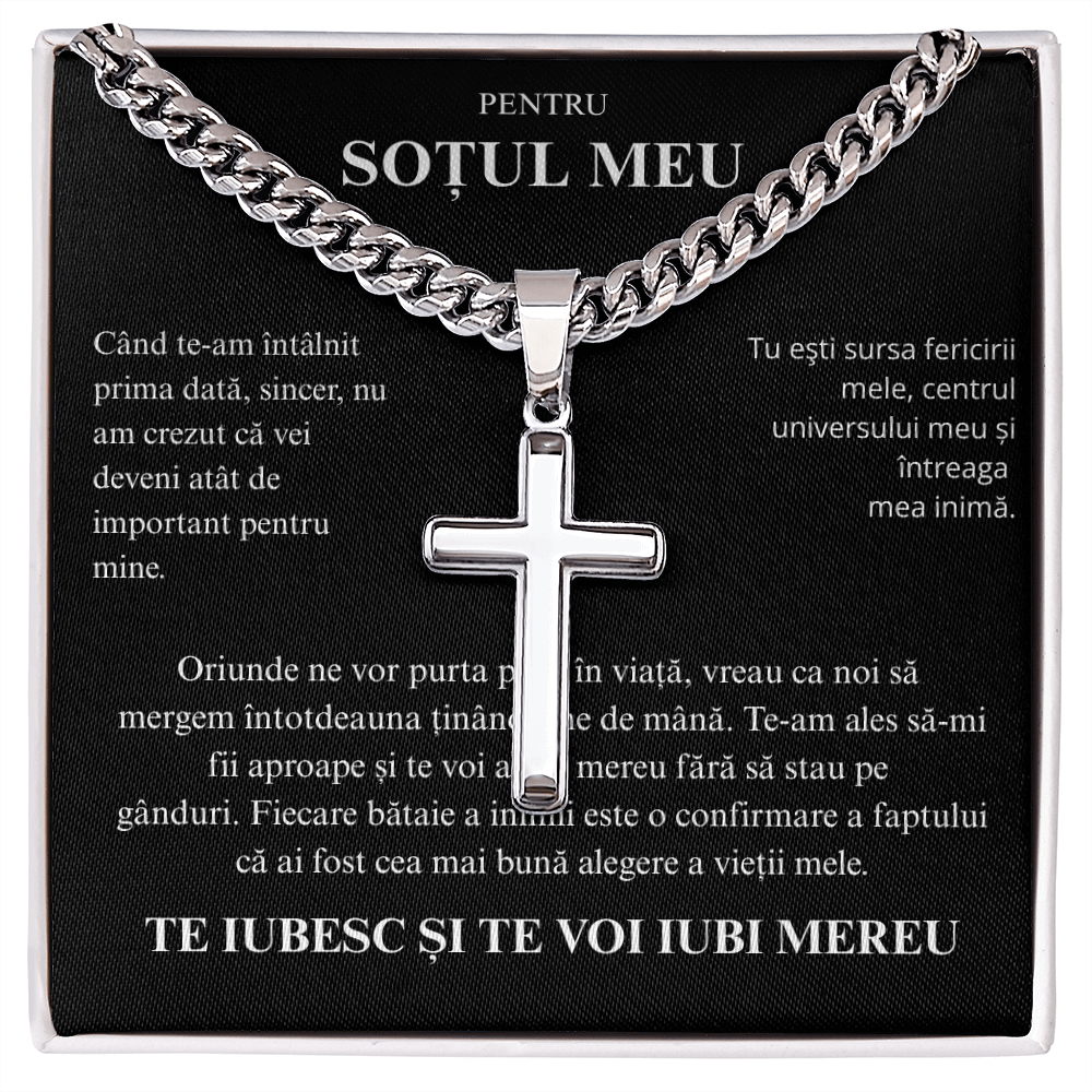 Cadou Pentru  Sotul Meu- Lănțișor Cruce