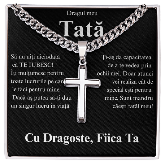 Cadou Tata - Lănțișor Cruce (Copy)