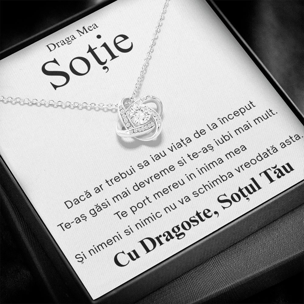 Cadou pentru Frumoasa Mea Sotie – Colier Love Knot