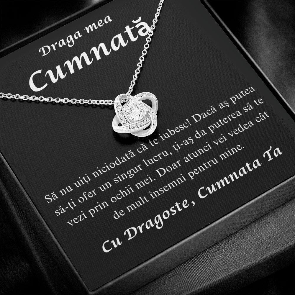 Cadou pentru cumnata mea draga  - Colier Love Knot