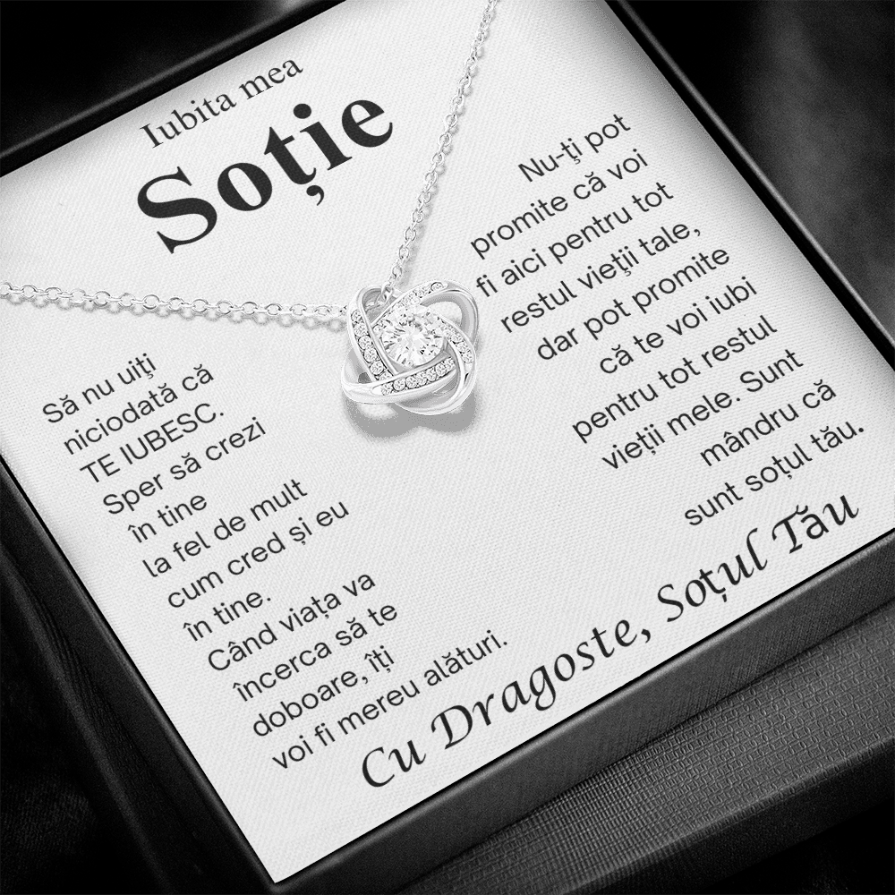 Cadou pentru  Sotie mea  – Colier Love Knot