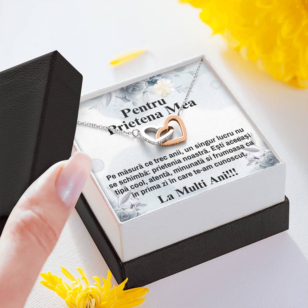 Pentru A Mea Prietena - Colier Inimi Pereche