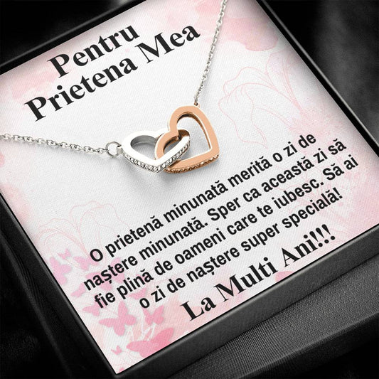 Pentru Prietena Mea - Colier Inimi Pereche