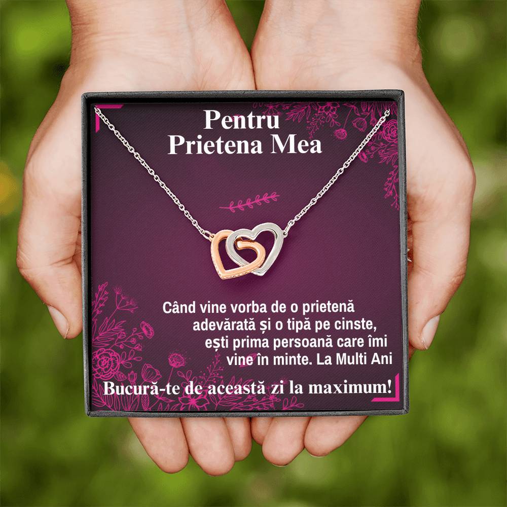 Pentru Prietena Mea - Colier Inimi Pereche