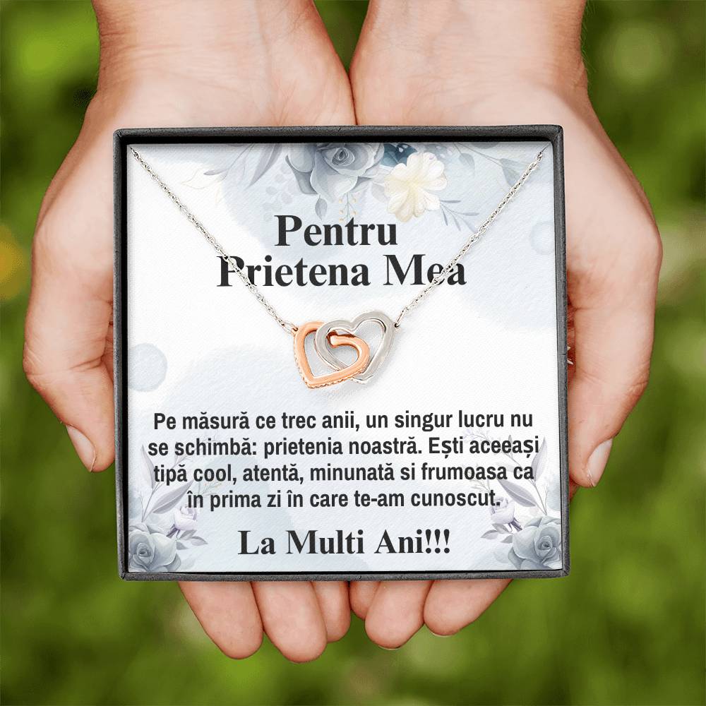 Pentru A Mea Prietena - Colier Inimi Pereche