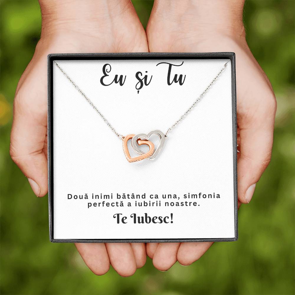 Eu și Tu - Colier Inimi Pereche
