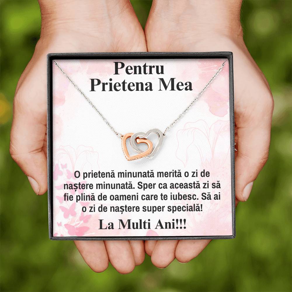 Pentru Prietena Mea - Colier Inimi Pereche