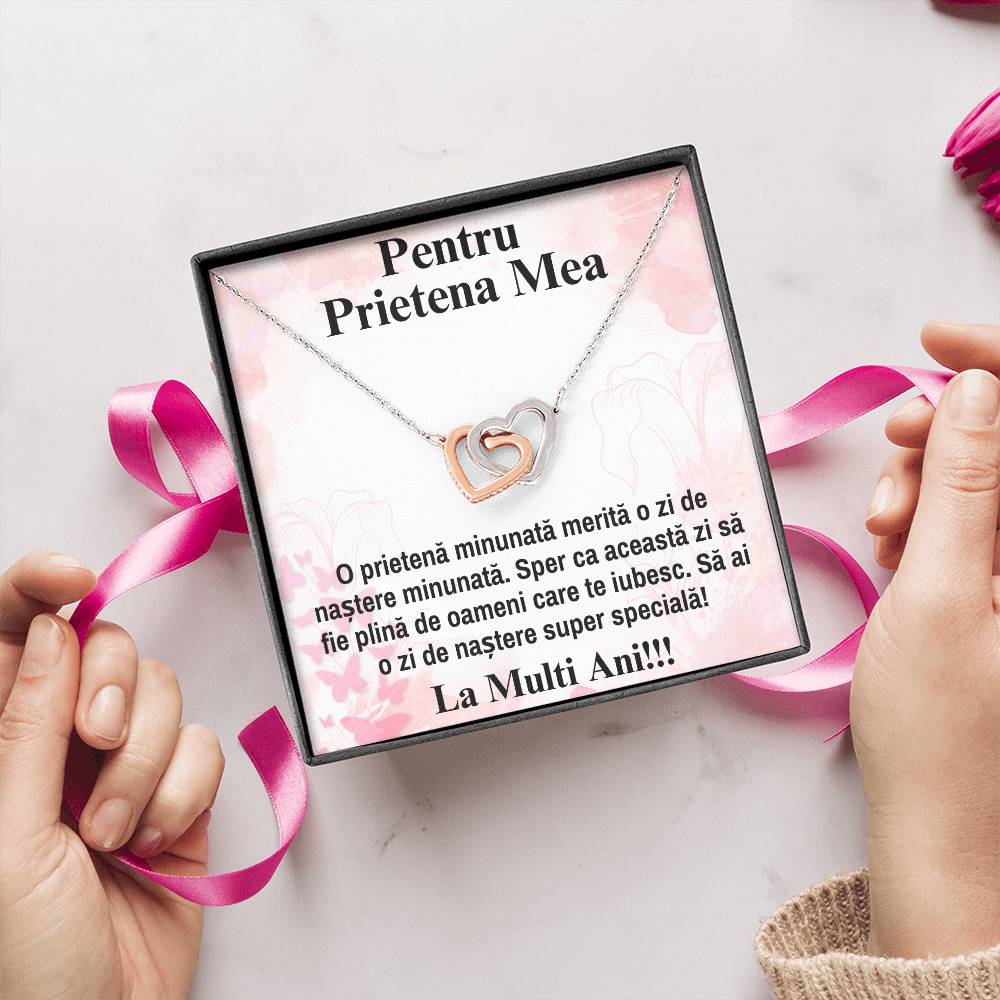 Pentru Prietena Mea - Colier Inimi Pereche