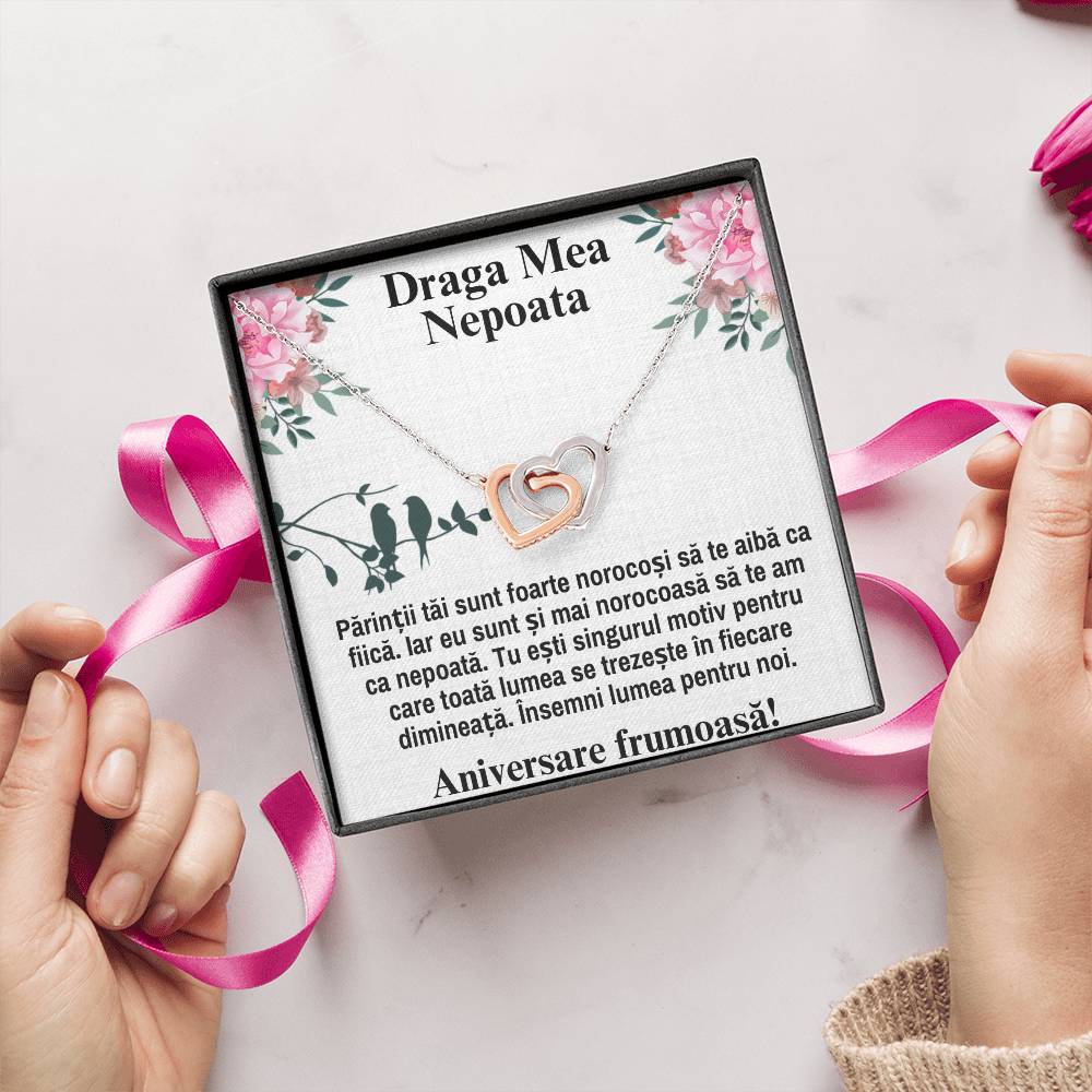 Scumpa Mea Nepoata – Colier Inimi Pereche