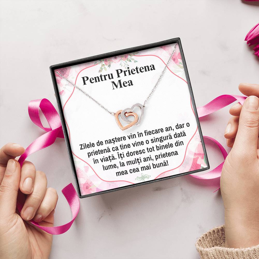 Colier Inimi Pereche - Pentru Cea Mai Buna Prietena