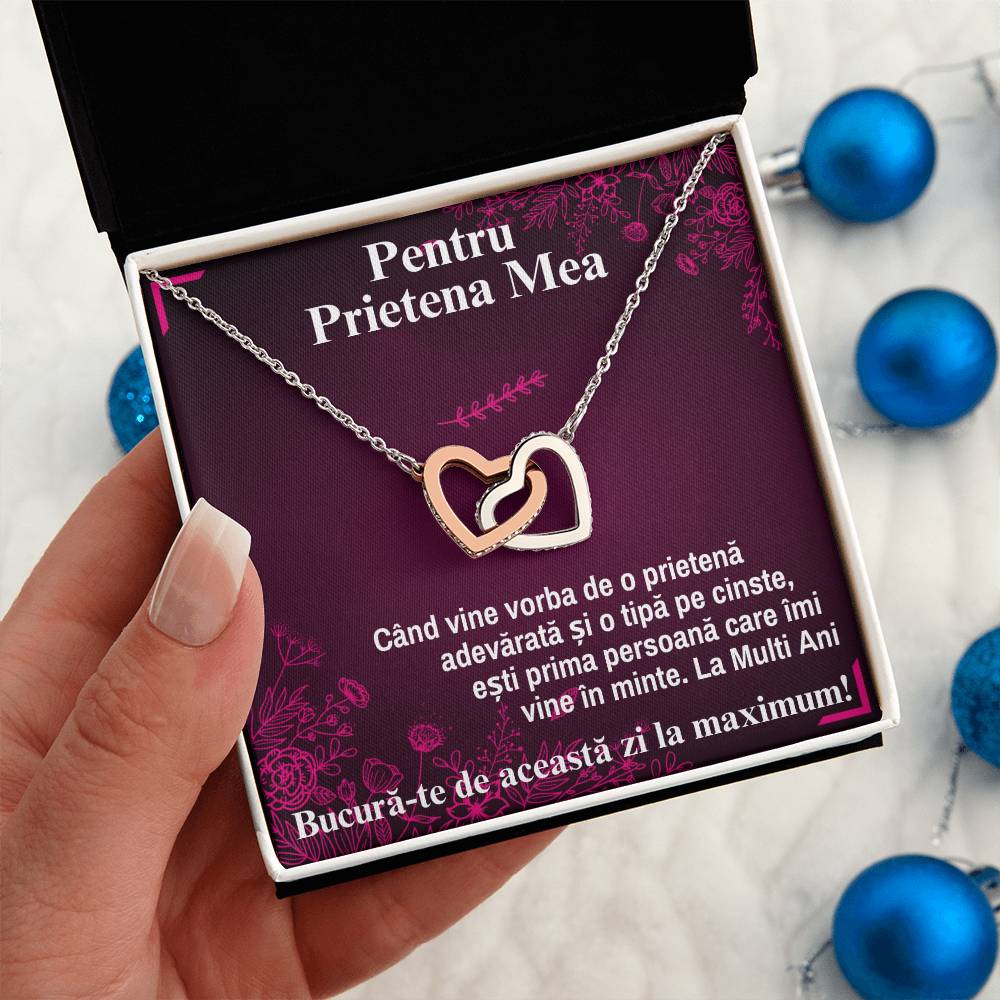 Pentru Prietena Mea - Colier Inimi Pereche