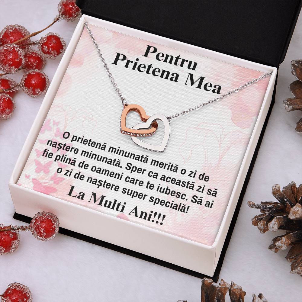 Pentru Prietena Mea - Colier Inimi Pereche