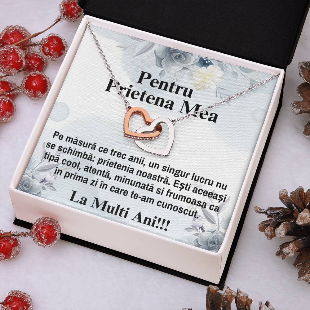 Pentru A Mea Prietena - Colier Inimi Pereche