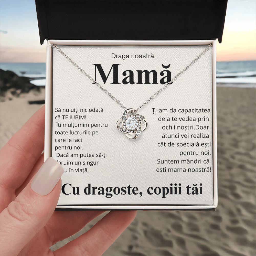 Cadou pentru mama  mea  - Colier Love Knot