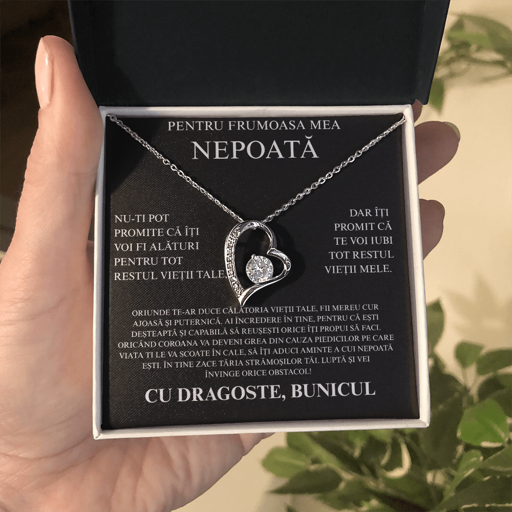Cadou Pentru nepoata mea  draga   - Colier inimă Love