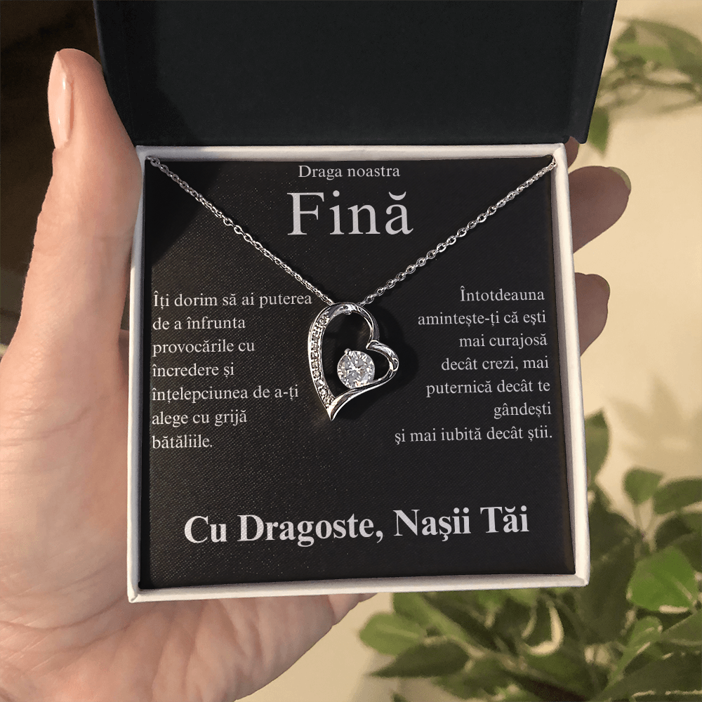 Cadou Pentru fina mea draga   - Colier inimă Love