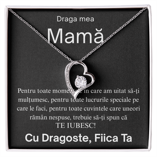 Cadou Pentru Mama mea draga   - Colier inimă Love