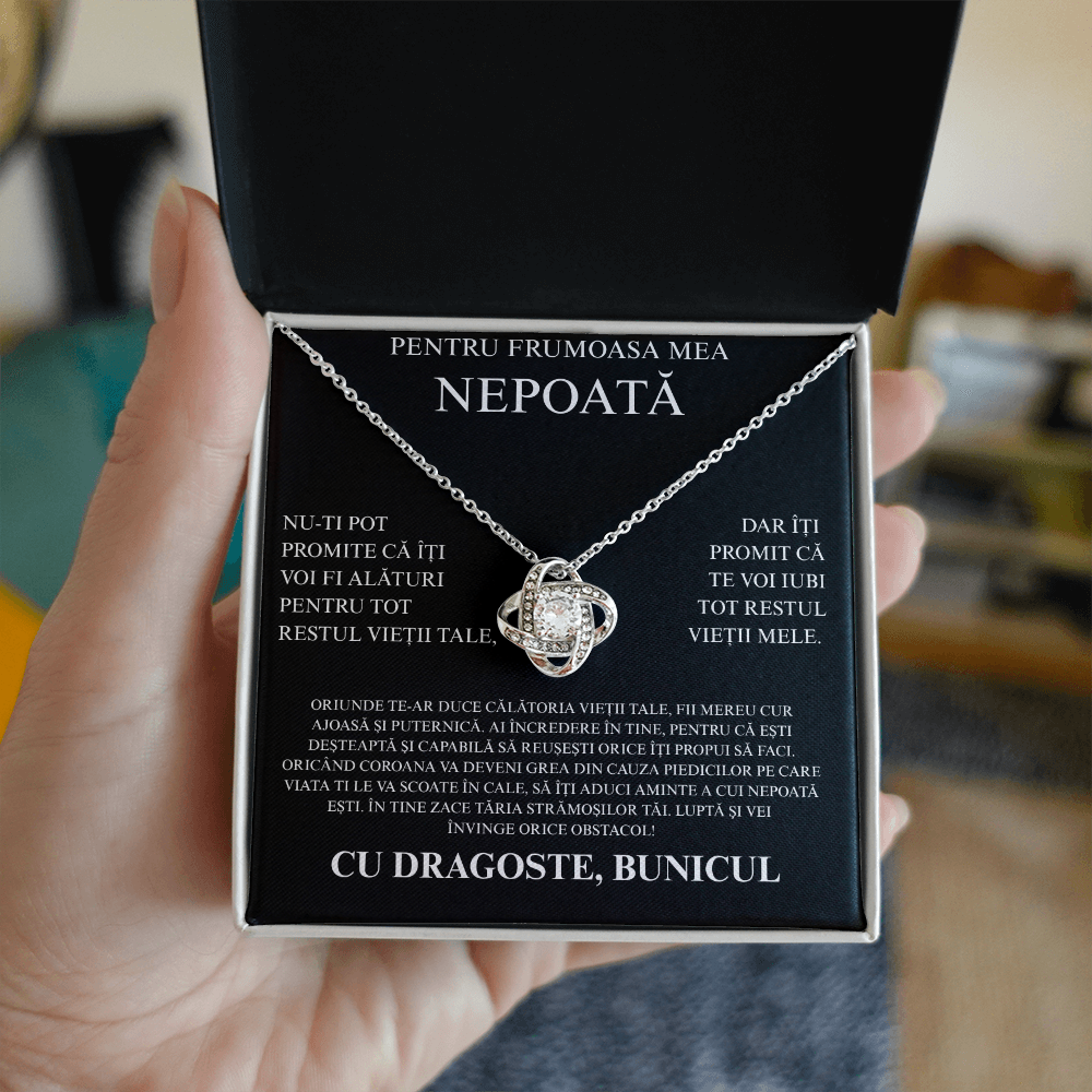 Cadou pentru nepoata  mea  - Colier Love knot